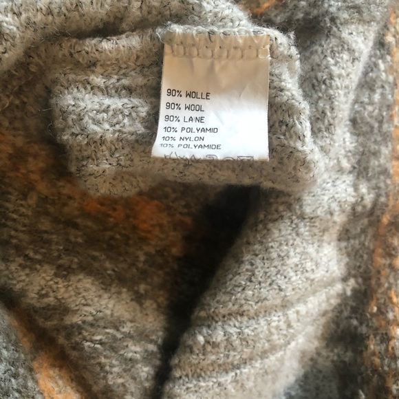 𝅺VINTAGE Wool Printed Grandpa Turtleneck Sweater S - Picture 6 of 7